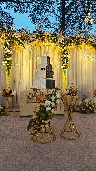 Fairy-Light Wedding Cake Stage