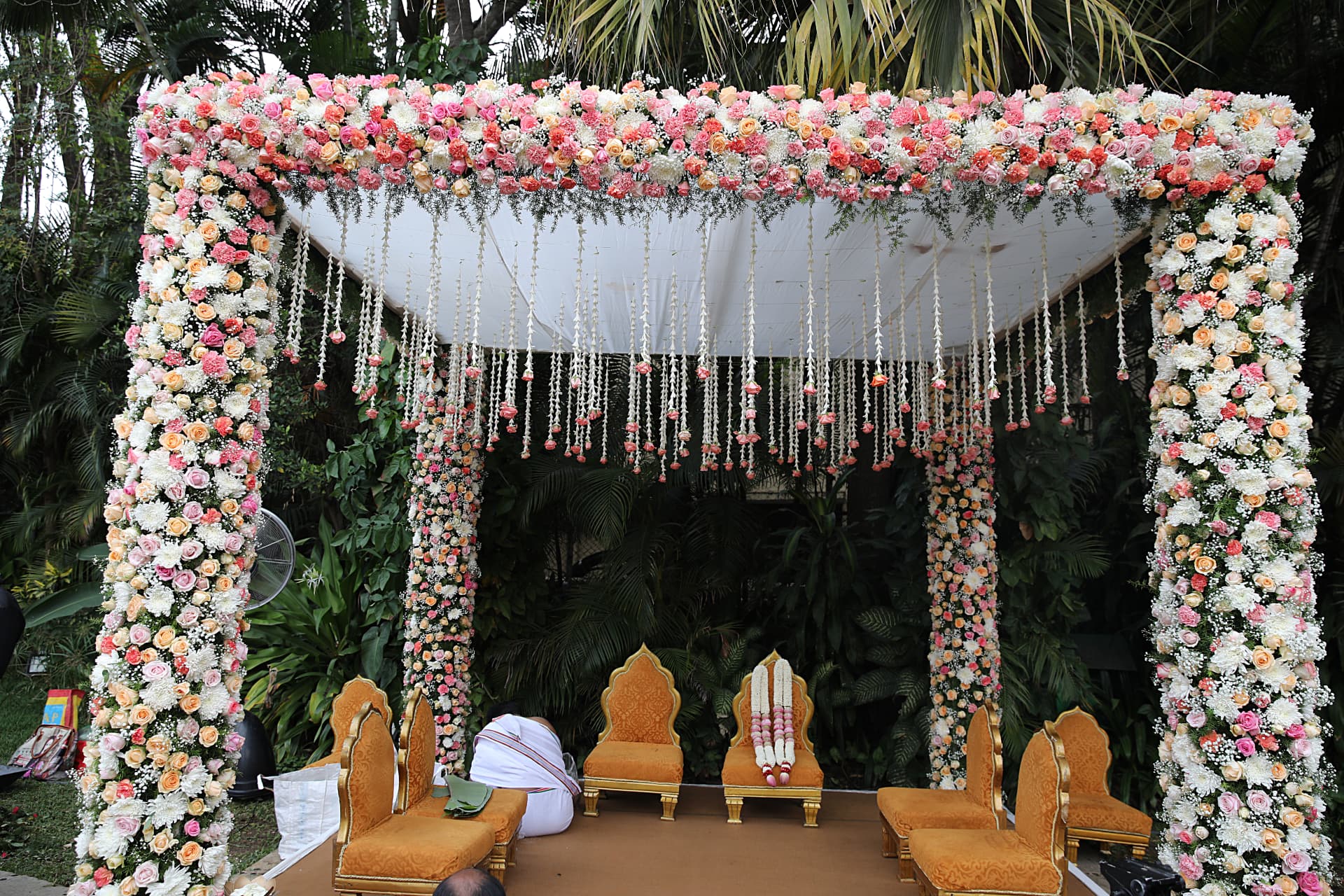 Blush Garden Mandap Canopy