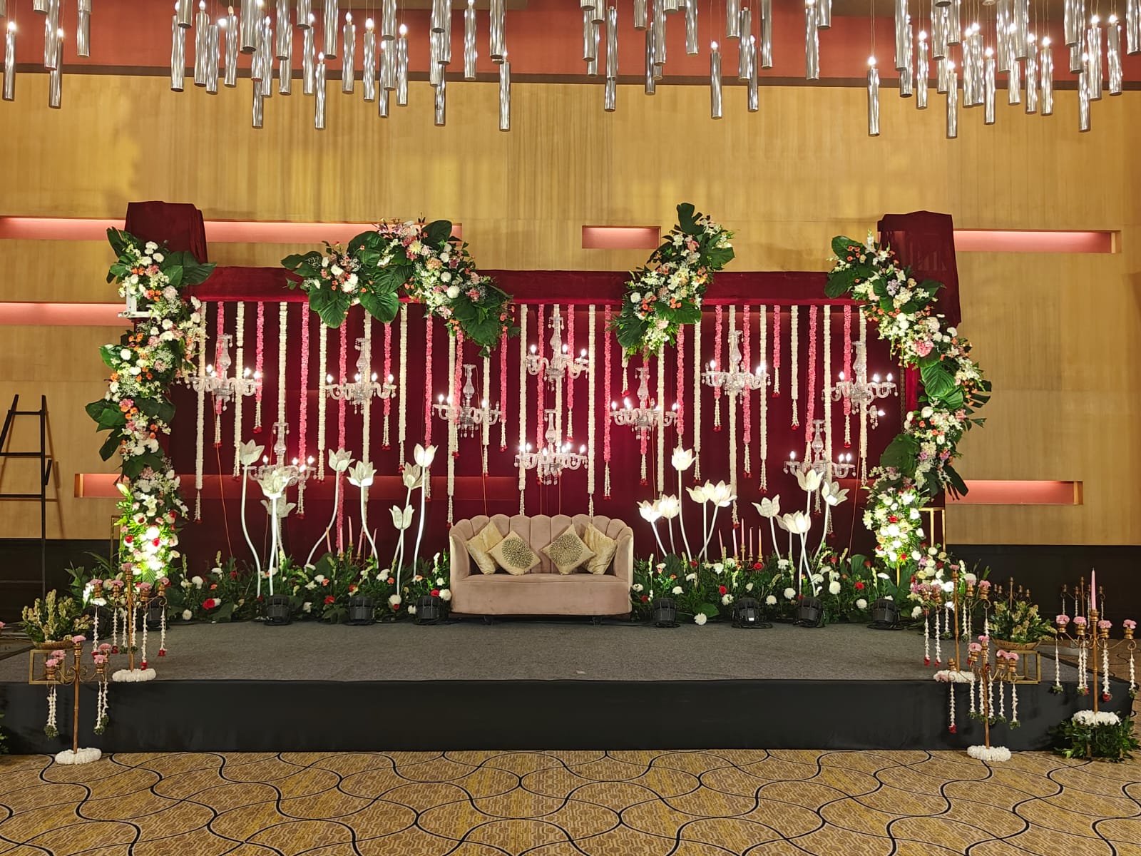 Chandelier Reception — Blush Ballroom