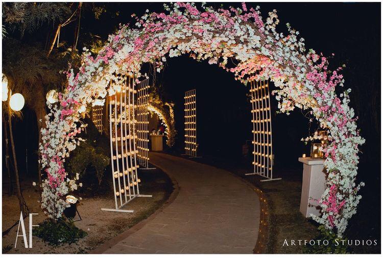 Blossom Arch Lantern Pathway