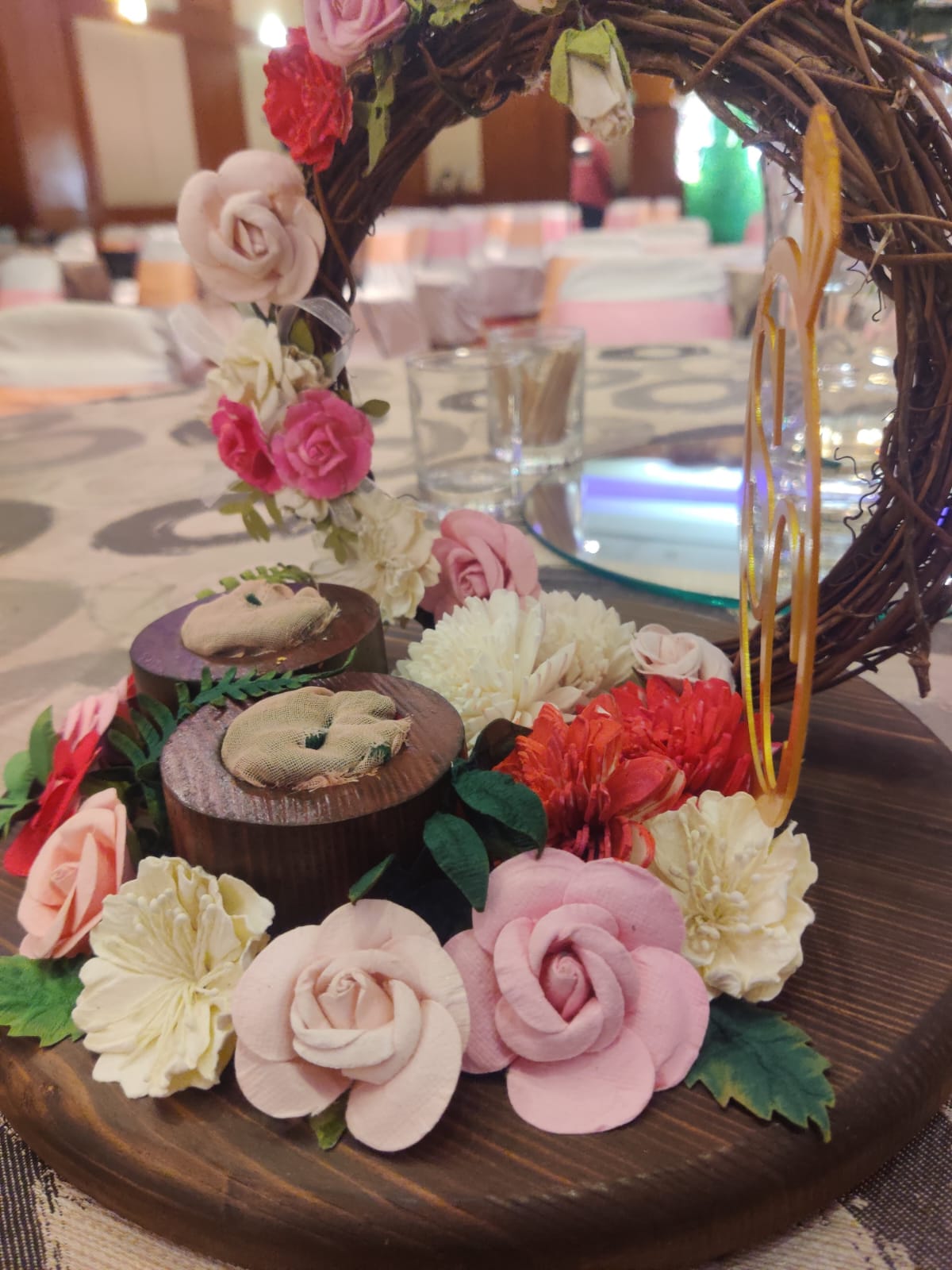 Rustic Wreath Ring Ceremony Tray