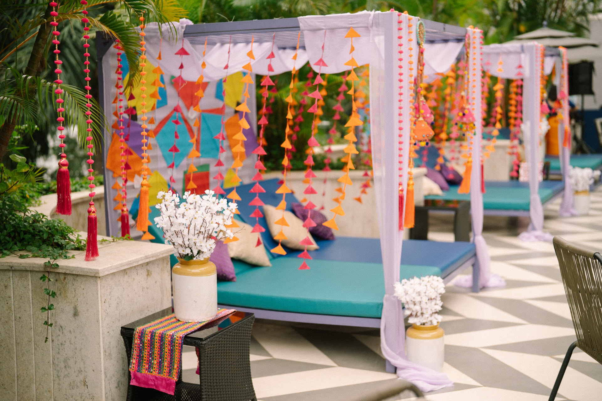 Tassel Cabana Poolside Lounge